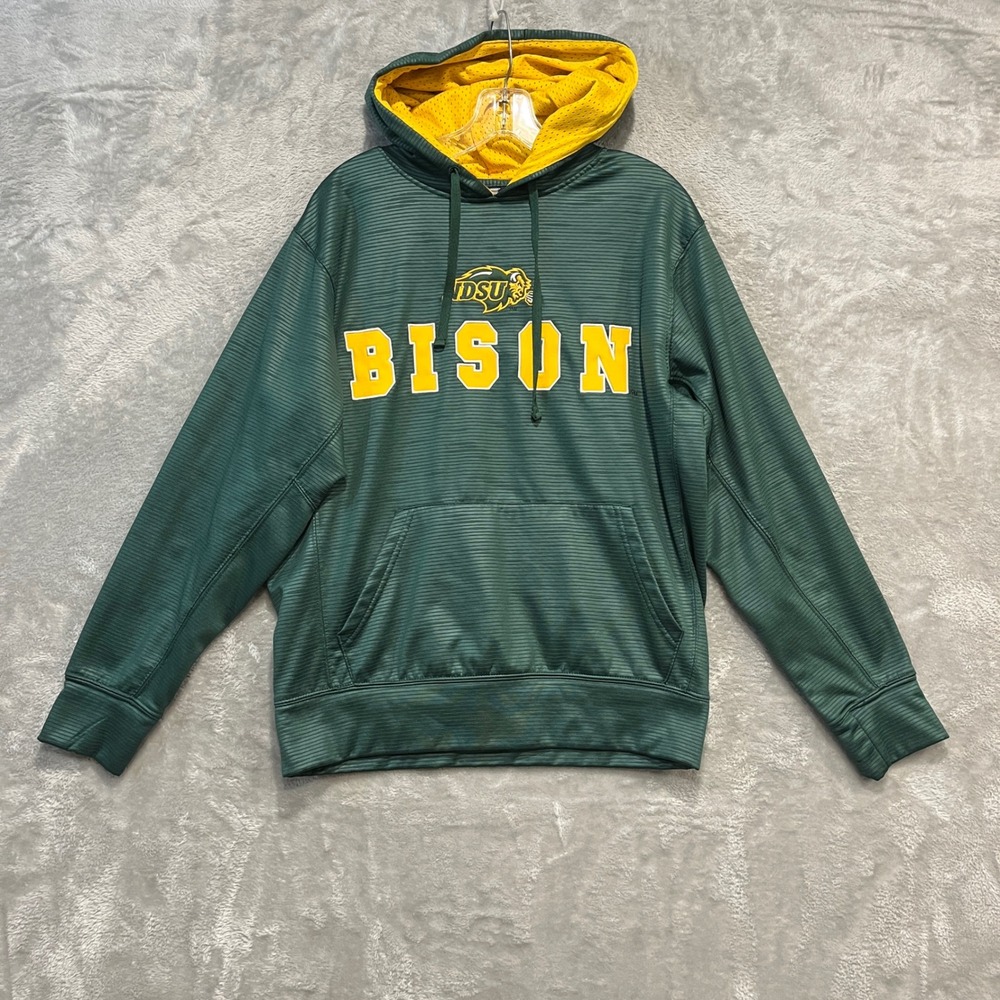 North Dakota State Bison Hoodie Mens Medium Green NDSU NCAA Football Sweatshirt